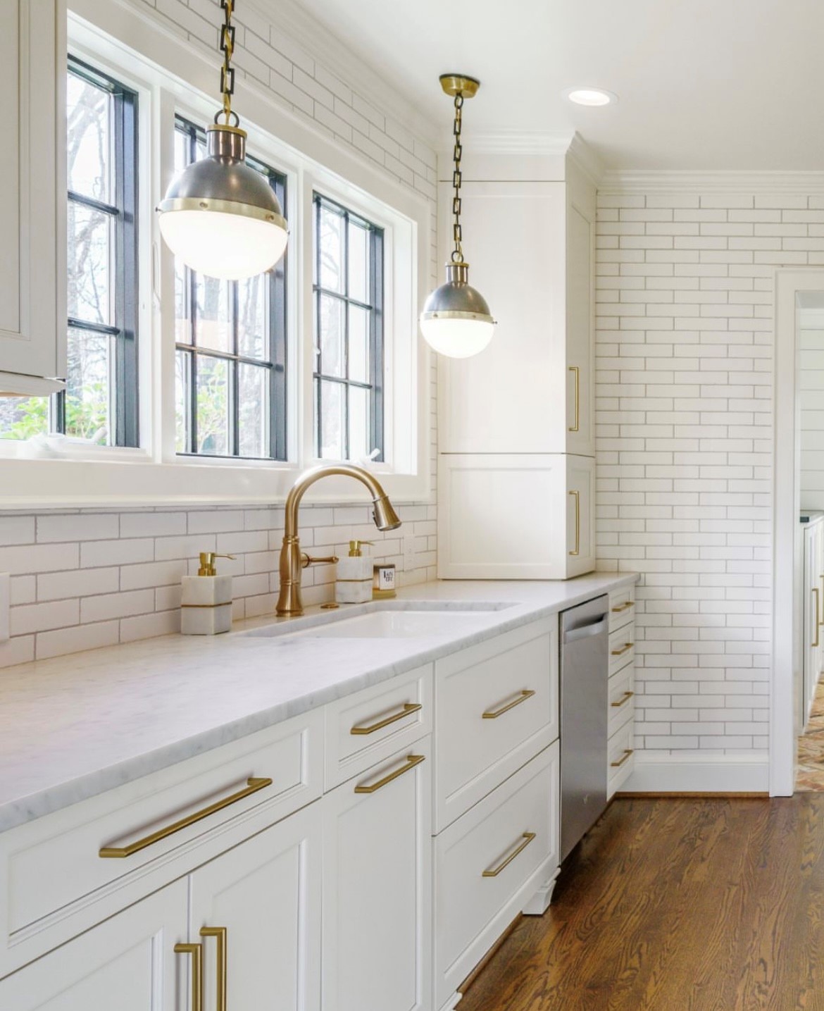 White Cabinets Gold Hardware